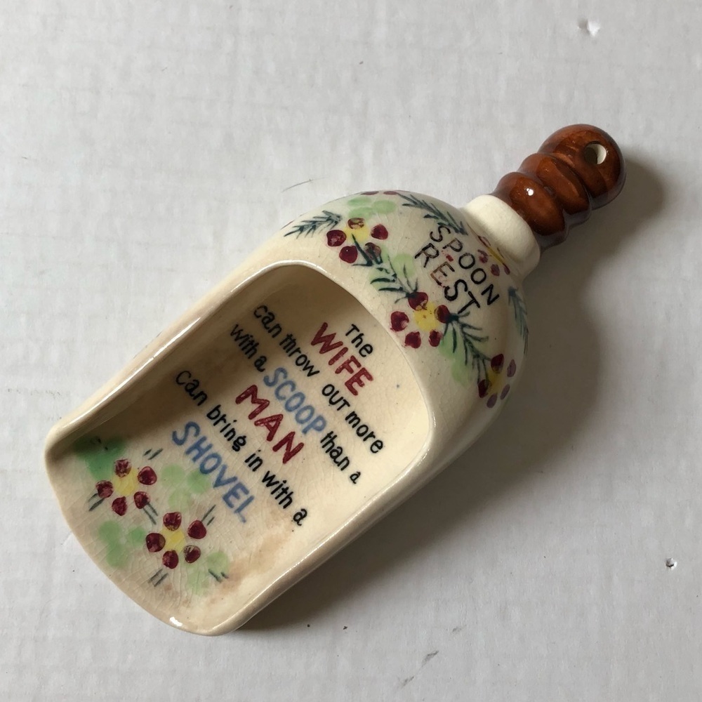 Vtg Ceramic Spoon Rest